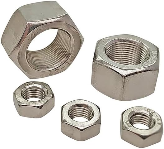 10pcs Left Hand Thread Fine Thread Hex Nut M6~M24 304 Stainless Steel Reverse Thread Hex Hexagon Nuts Left Tooth Nuts(M16x1.5)