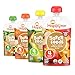 HAPPYTOT Organics Stage 4 Baby Food Pouches, Gluten Free, Vegan Snack, SuperFoods Fruit & Veggie Puree & Chia Variety Pack, 4.22 Ounce (Pack of 16), Amazon Exclusive
