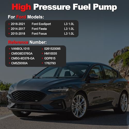 VANBOL High Pressure Fuel Pump Compatible with Ford Focus 2015-2018, Fiesta 2014-2017, EcoSport 2018-2021, L3 1.0L Replace HM10035 CM5G9D376GA CM5Z9350A by VANBOL - Used condition - Image 2