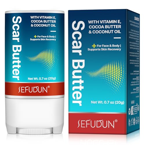 Scar Gel Effective Scar Cream Natural Scar Butter 20g - Vitamin E & Plant-Based Formula Scar Treatment for Burns Surgery and Stretch Marks Fast-Absorbing - Face Body Hands