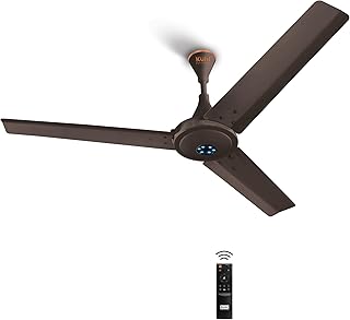 KUHL Prima A6 1200 mm 65% Power Saving BLDC Ceiling Fan with Remote |BEE 5 Star Rated & ISI Marked| 29 W| High Air Delivery with LED Indicators |2 Yrs Brand Warranty |Espresso Brown