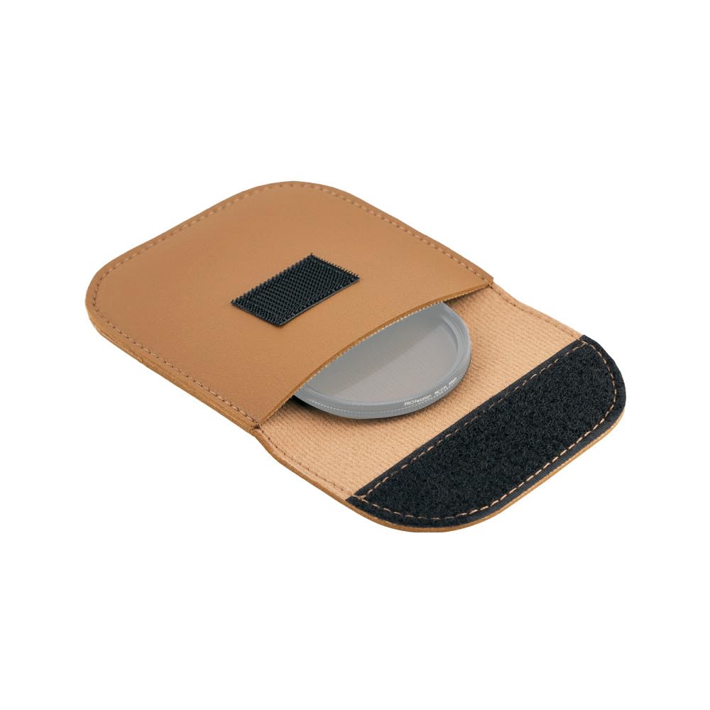 PROfezzion Pochette de rangement pour objectif d'appareil photo de luxe pour 1 filtre tels que UV, CPL, ND, filtre polarisant, filtre à densité neutre, filtre de diffusion noir jusqu'à 58 mm de