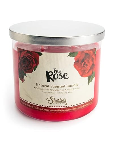 True Rose Highly Scented Natural 3 Wick Candle, Essential Fragrance Oils, 100% Soy, Phthalate & Paraben Free, Clean Burning, 14.5 Oz. #TOP1