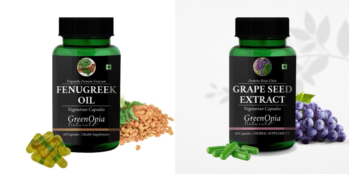 Fenugreek Oil Grape Seed Extract Wellness Daily Vitality 60 CAPSULES-image-13