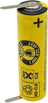 Electric Toothbrush 600mAh/1.2V Battery. Compatible with Braun D12, D12S, S12, 3709, D16, 3757