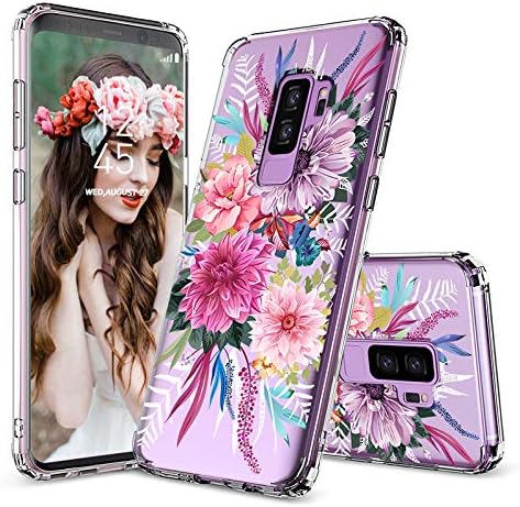 MOSNOVO Galaxy S9 Plus Case, Clear Galaxy S9 Plus Case, Blossom Floral Flower Pattern Clear Design Printed Transparent Back Case with TPU Bumper Case Cover for Samsung Galaxy S9 Plus