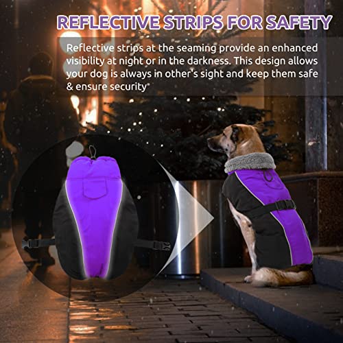 Morvigive Warm Dog Winter Coat, Turtleneck Dog Jacket Coat Thick Fleece Lined Dog Snowsuit With Buckle, Reflective Waterproof Dog Cold Weather Coats For Small Medium Large Dogs #TOP3