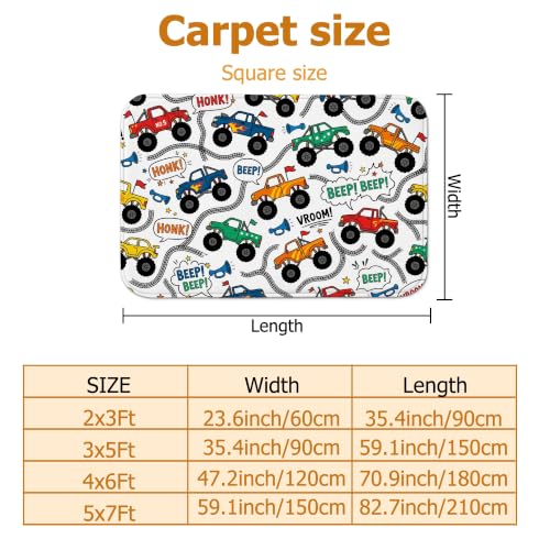Alfombras estéticas para el hogar con diseño de camión, el mejor complemento para la sala 3
