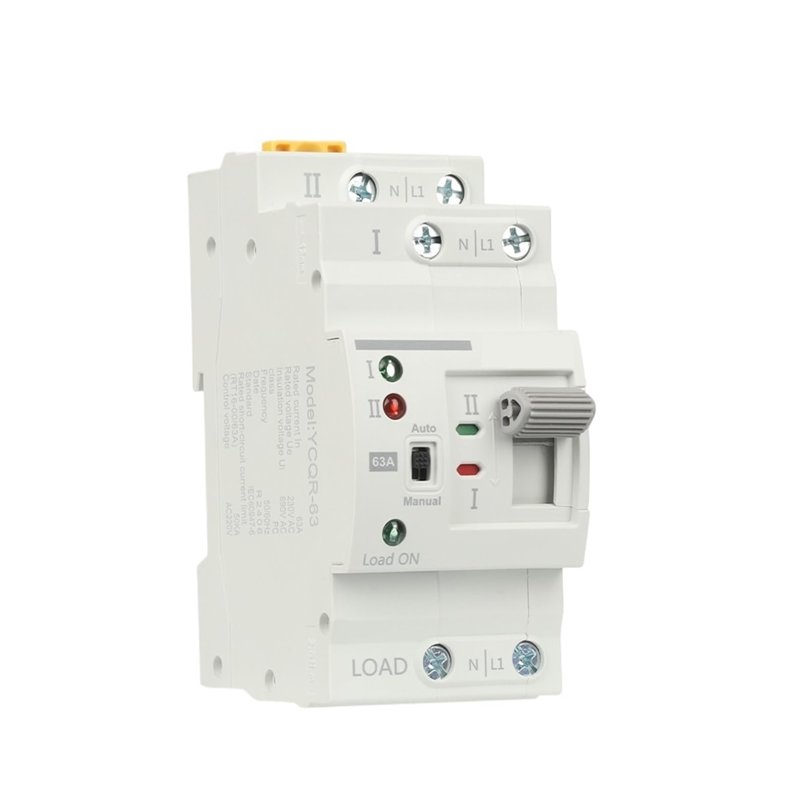 Inverseur de source automatique dual power commutateur rail DIN 2P 4P 25A 40A 63A