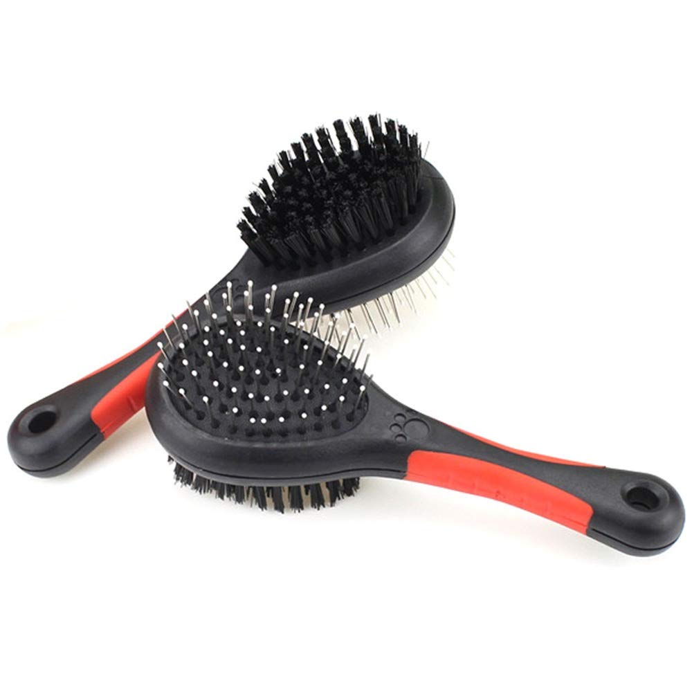 Pet equipment Double-Sided Pet Brush For Grooming Massaging, Fur Detangling Pins Comb Coat Smoothing Bristles Brush For Dogs And Cats With Short Medium Or Long Hair