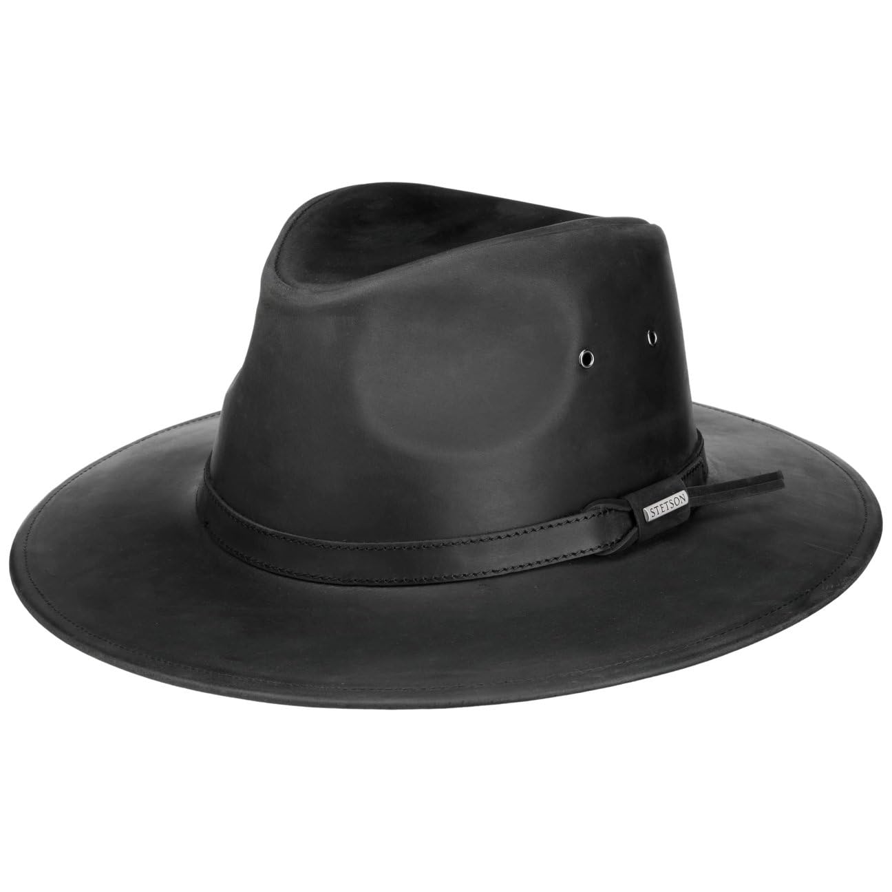 Stetson Glencross Cappello Traveller Western Fascia in Pelle unicolore Uomo Tutto l Anno