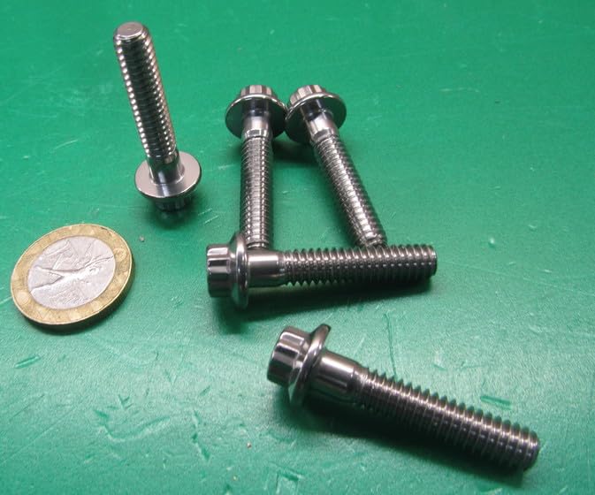450 Stainless Steel 12 Point PT Bolts 1/4"-20 x 1.25 Length 5 pcs