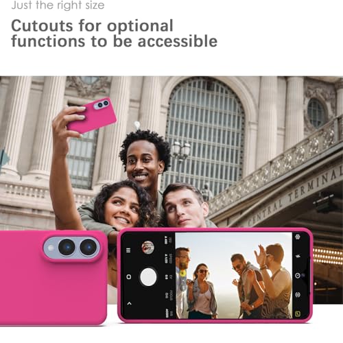 Image of YATWIN Silicone Case for Samsung Galaxy S25 FE 4G, Soft-Touch, Shockproof, DustProof, Antiskid Phone Cover for Samsung Galaxy S25 FE - Magenta
