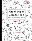  Graph Paper Composition Notebook: Grid Paper Notebook  School or Artists Workbook  Medium Quad (5x5 Quad Ruled)145