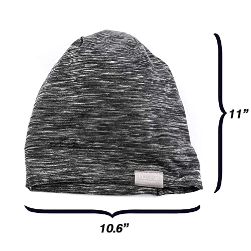 ELIHAIR Kids Beanie Sleep Hats Bonnet for Night Sleeping Cap Silky Lined Satin Bonnet with Adjustable Elastic Band for Teens Toddler Child Natural Curly Frizzy Hair Cover(Grey Pale)