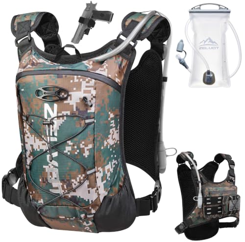 Image of Zelvot Running Vest with 2L Water Bladder, Hydration Backpack, U.S. Design Patent, Lightweight Hydration Pack with Gear Holder, Reflective Chest Pack for Men Women