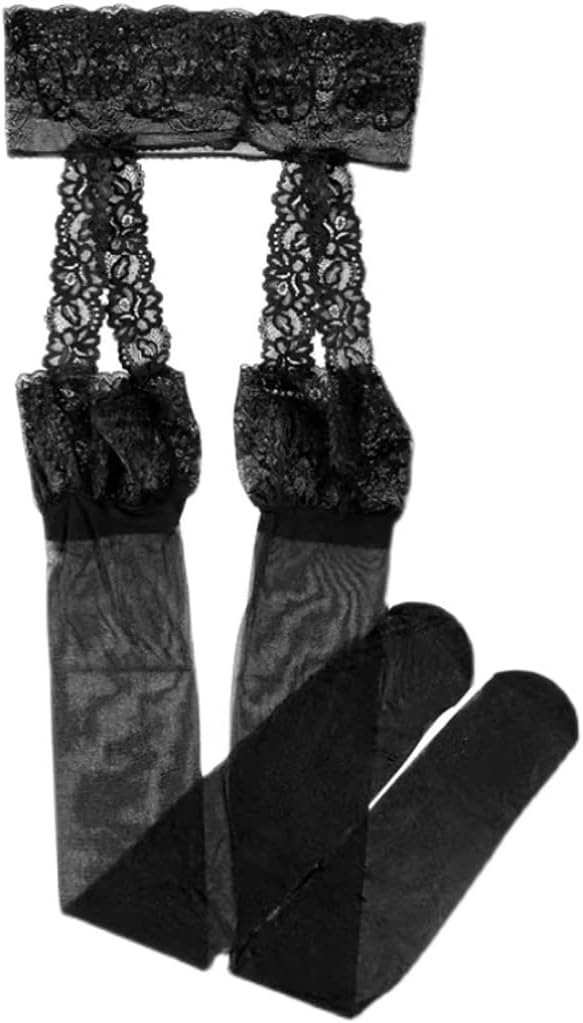 Ladies Lace Stockings, sexy transparent stockings, lace jacquard knee socks Garter 3 pairs