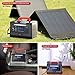 ROCKPALS Portable Power Station 500W, 505Wh Solar Generator Backup Power Supply with 110V AC Outlet, 2 DC Port, Car Port, Type C, QC 3.0, Emergency Light for Camping Home CPAP Red