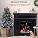 43” Electric Fireplace Mantel Freestanding Electric Fireplace, Remote Control, Adjustable Led Flame, 750W/1500W Black