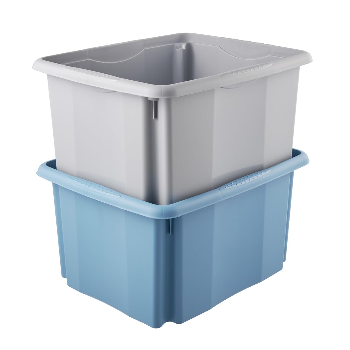 keeeper Contenitore con Sistema Girevole/impilabile, 24 L, 41 x 34,5 x 22 cm, Emil Eco Line, blu (Eco Sky Blue)