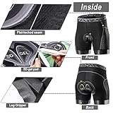ARSUXEO Mens Cycling Shorts 5D Gel Padded Mountain Bike Undershorts for Men Cycle Liner U06 Grey L - Image 5