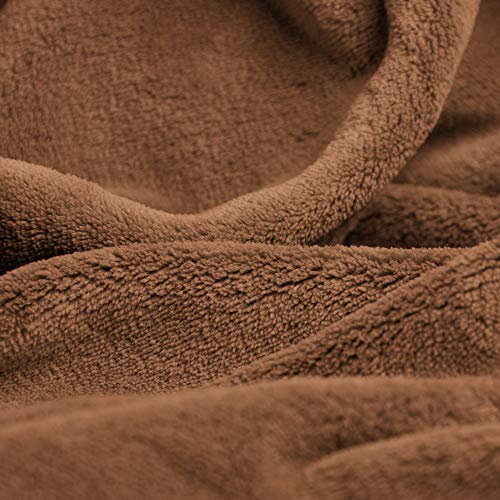 CelinaTex Flauschige Kuscheldecke 150 x 200 cm braun Decke Sofa Wohndecke weich Soft Mikrofaser Fleece Oeko-TEX TV-Decke – Ansicht 4