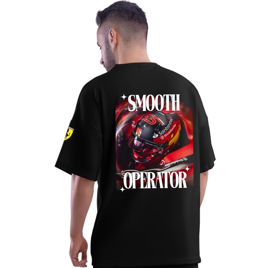 DUDEME F1 Motorsport T-Shirt for Car Enthusiast for Men & Women Oversized T Shirts 100% Cotton Printed T-Shirts.
