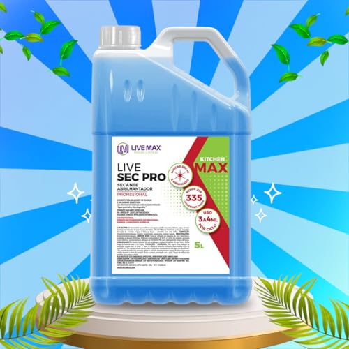 Secante Abrilhantador Profissional para Maquina de Lavar Louças Live Sec Pro 5 Litros