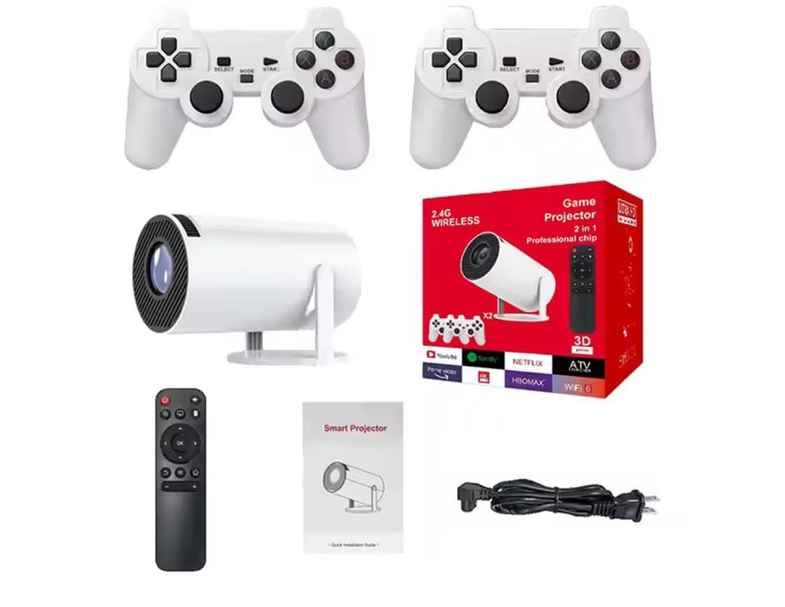 M300 Max Retro Video Game Consoles Android11 System Mini Portable Intelligent Projector 720p Home Projector 64GB 46000+ Games-image-49