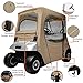 Classic Accessories Fairway Short Roof 2-Person FadeSafe E-Z-Go Golf Cart Enclosure, Light Khaki