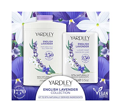 Yardley London Traditional English Lavender Talc and Soap Gift Set (Pack of 2)
