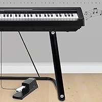 Vista 2 de Pedal de soporte para piano, teclado universal para Yamaha, Casio, Roland, Korg Pianos digitales MIDI, teclado electrónico, sintetizador de órganos