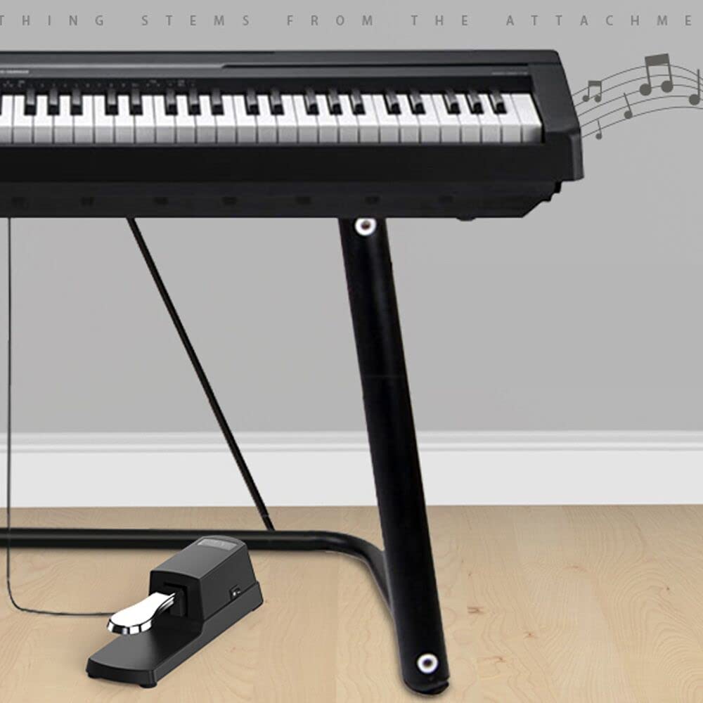 Pedal de sostenimiento de piano, pedal de sostenimiento universal para Yamaha, Casio, Roland, Korg Pianos Digitales Teclado MIDI, teclados electrónicos, sintetizador de órgano eléctrico