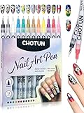 DEALKITS 12 FARBEN NAGELKUNSTSTIFT SET, NAGELLACK STIFT, NAIL ART PEN, DIY LINIE NAGELKUNST GRAFFITI, GRAFFITI-PUNKTIERUNGSSTIFT PINSEL FÜR NAGELDESIGN, SCHÖNHEIT, SCHMUCK