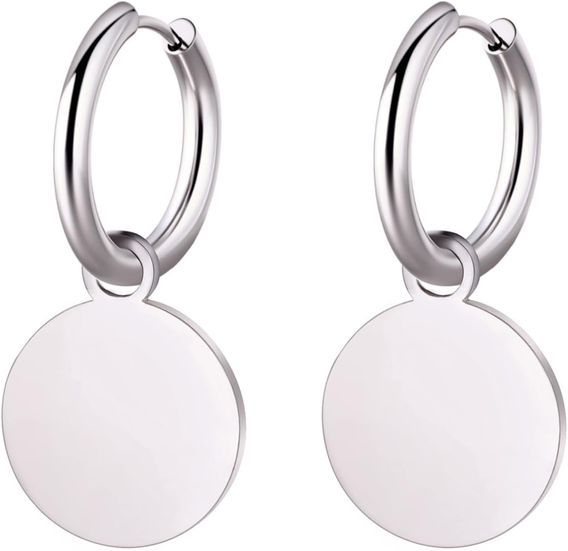 Amore Pentagramma Foglia d'Acero Sole Sorridente Nuvola Bianca Orecchini Rotondi Set Orecchini Trendy Semplice Cuore Hoop Stud Orecchini Appesi Donna Gioielli Regali (amore argento