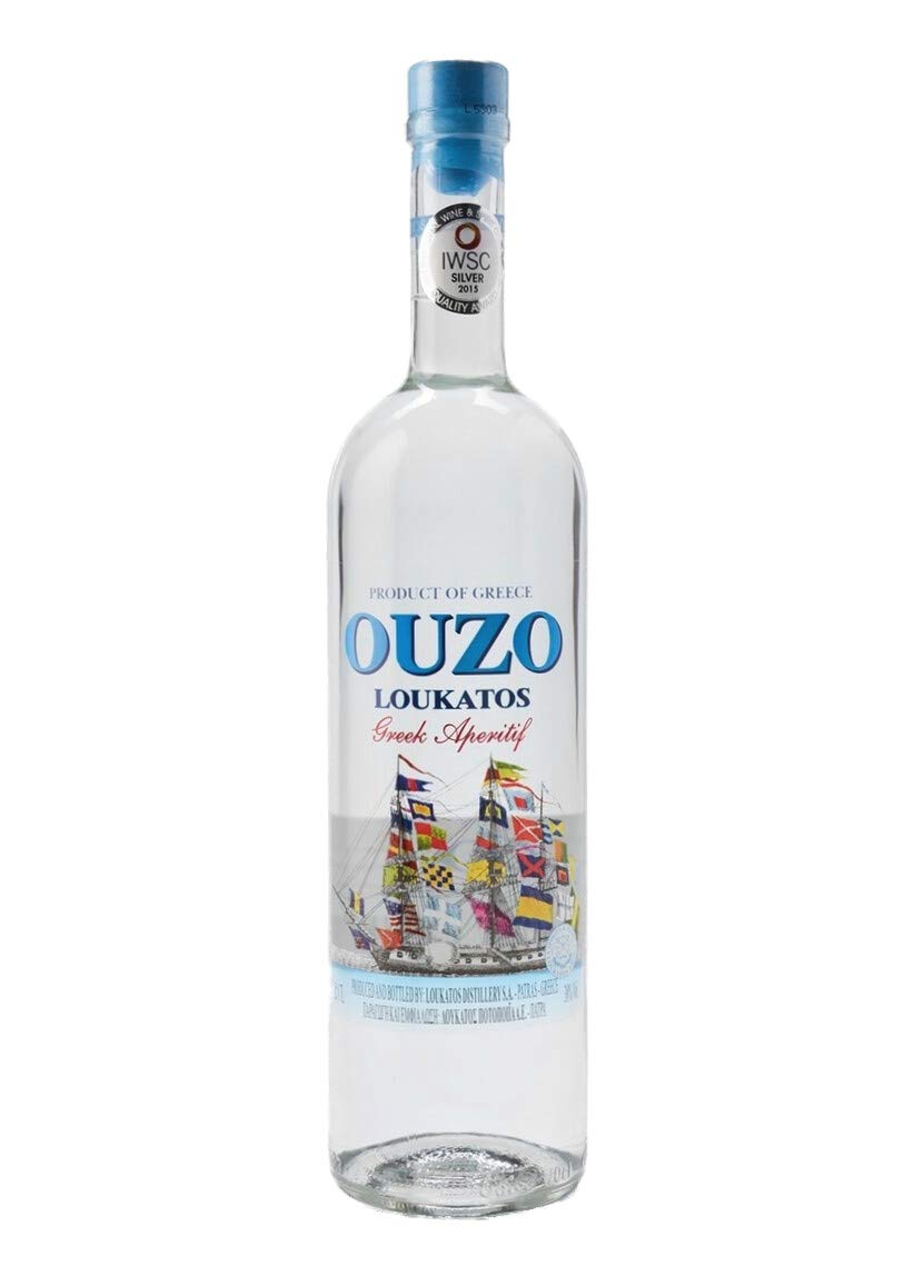 Ouzo Loukatos 3x 0,7l 38% Vol. | Milder Ouzo aus Patras | + 20ml Jassas Olivenöl