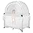 L RUNNZER Baby Pack N Play Tent, Pack and Play Canopy to Keep Baby in, Portable Crib Net for Playards, Mini Crib Tent with See Through Mesh, Easy Installation and Transportation White+stars