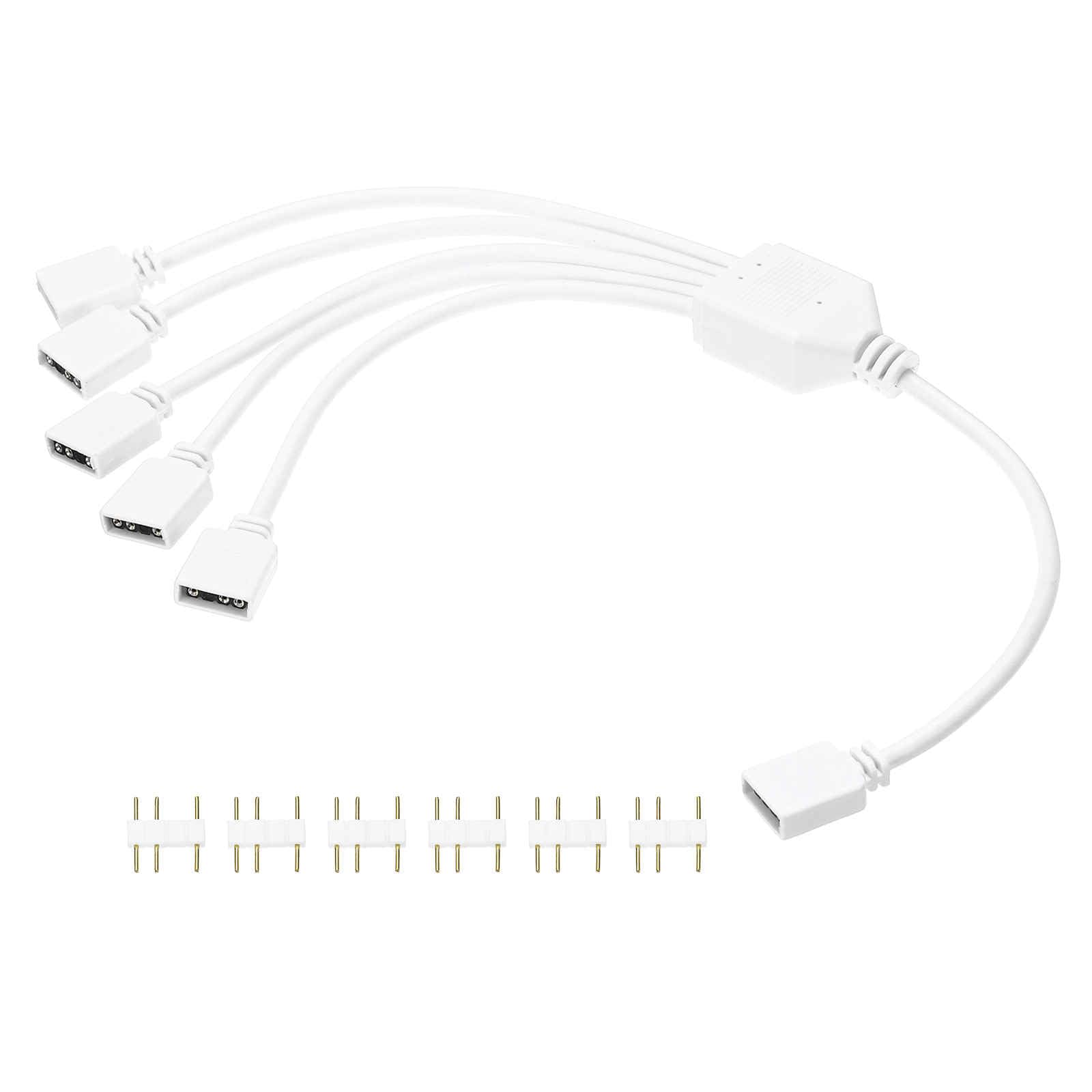 Cable ARGB blanco de 3 pines para iluminar tu setup gaming con ventiladores sincronizados 6