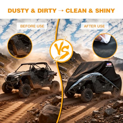 Image of NEVERLAND UTV Covers Heavy Duty, 300D UTV Cover 2-3 Seater All-Weather Protection, Side by Side Cover Waterproof Outdoor Compatible with Honda Pioneer Polaris Ranger 114 inchx 65 inchx 73 inch (American Flag)