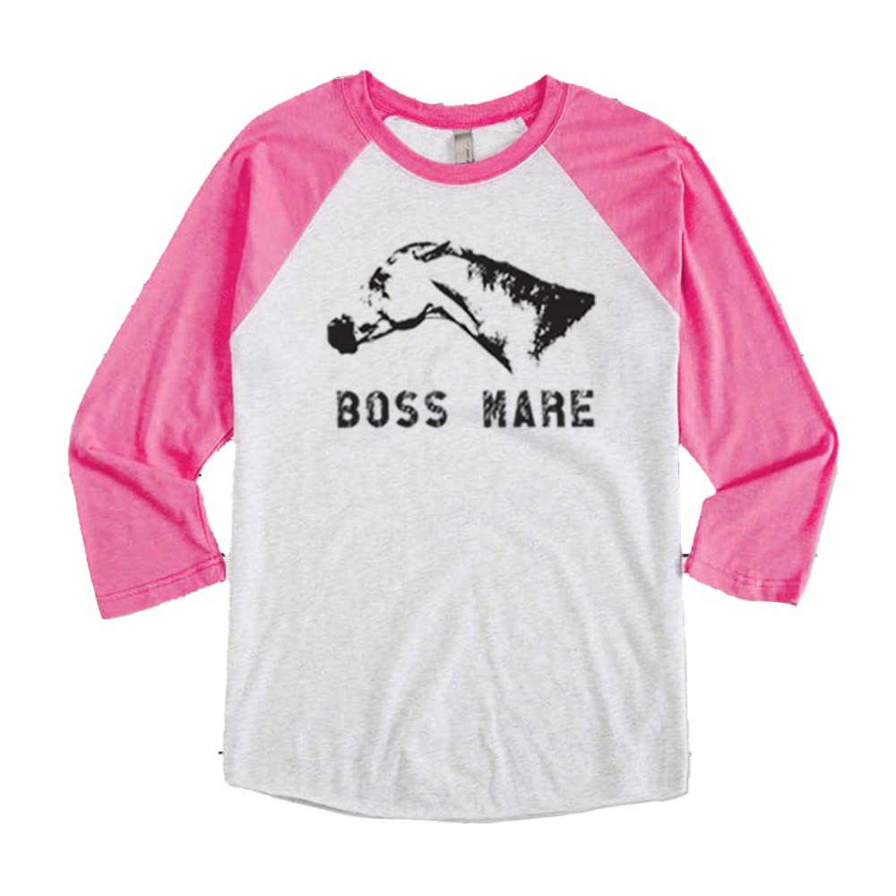 Equestrian CreationsEquestrian Creations Boss Mare Baseball Horse Shirt Unisex Men Women Pony Lover 3/4 Sleeve Gift