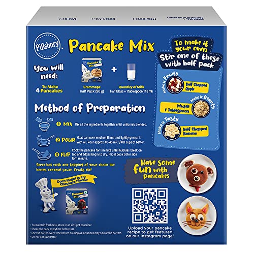 Image of Pillsbury Butterscotch Flavour Pancake Mix| 2-Minute Pancake Mix for Kids| No-Preservatives | 180 grams