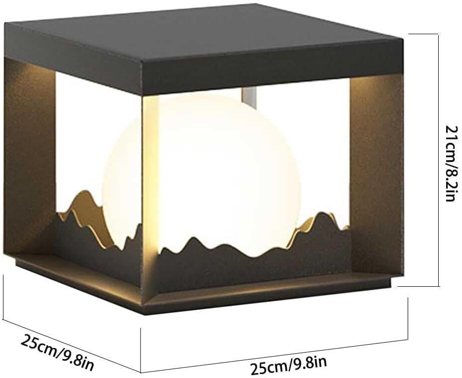 門柱灯 外灯 スタンドライト 柱灯 モダンでクリエイティブなポストライト ステンレススチール製ランプボディのピラーランプ 屋外用ハー