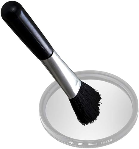 Miniatura 6 de 1 pieza de plástico negro mango redondo Cepillos antiestáticos Teclado de computadora portátil Cámara electrónica pequeño cepillo de limpieza