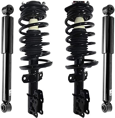 Detroit Axle - Front Struts w/Coil Spring + Rear Shock Absorbers Replacement for Chevy Cobalt HHR Pontiac G5-4pc Set