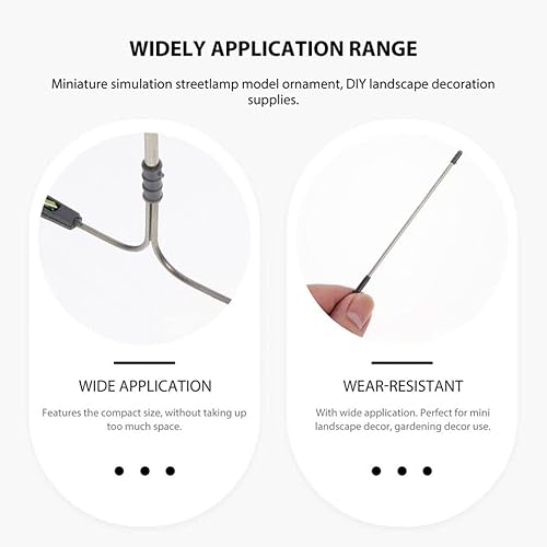 Miniatura 6 de ibasenice Mini lámparas de calle modelo 4 piezas mini modelos de luz de calle lámpara miniatura poste muñeca casa de calle modelo casa de muñecas