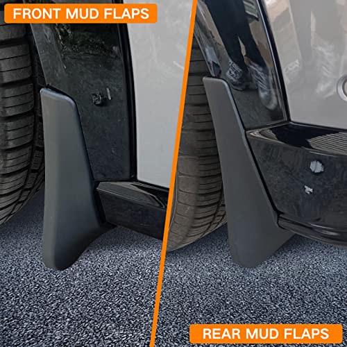 Image of Mud Flaps Compatible with Mustang Mach E Mud Flaps 2021 2022 2023 2024 2025 Splash Guards All Weather Fender Guard Mudguards Sediment Protection No Need to Drill Holes
