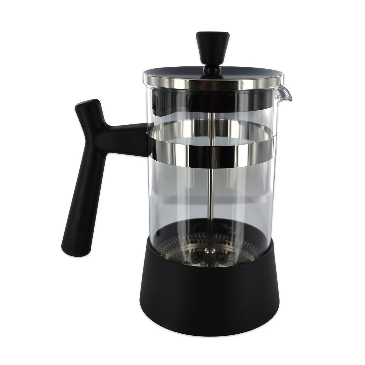 Fackelmann 42237 Cafetière italienne à piston, cafetière, cafetière italienne 0,​6 l, cafetière à piston, Plastique, Verre, Acier inoxydable, Transparent, 18 x 14 cm