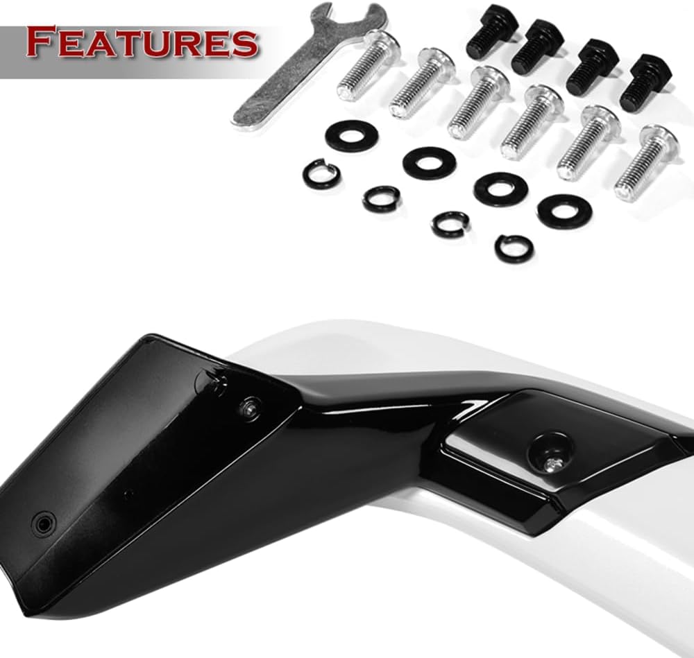 W-POWER, 2-Tone ABS Rear Trunk Lip Wing Spoiler Compatible with Honda Civic Sedan Only 2022-2025, JDM Rear Wing Spoiler Replacement Wing Lip Trunk Boot Rear Spoiler, HP-Style (Painted White)