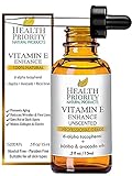 Organic Vitamin E Oil for Skin & Scars. Small Batch, All Natural Vitamin E Serum Hand Made in South Carolina Using Sunflower Oil. Nourish & Repair with Our Anti Aging Serum. (Unscented 0.5 Fl Oz)