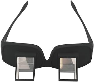 itchoate Óculos de prisma preguiçoso deitado na cama horizontal para assistir TV Leitura Óculos de prisma Óculos de prisma preguiçoso deitar - preto e branco